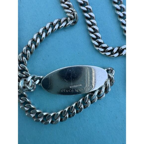 Tiffany & Co. Return To T&co Tag ID Chain Necklace W/ Diamonds - Sterling Silver - Picture 7 of 8